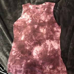 tie dye cut out tank